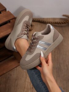 trendy Women beige Sneakers