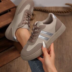 trendy Women beige Sneakers